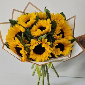 Ramo Soledad, 10 girasoles en ramo